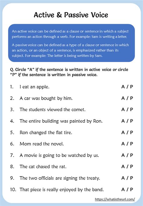 active and passive voice solved exercises pdf
