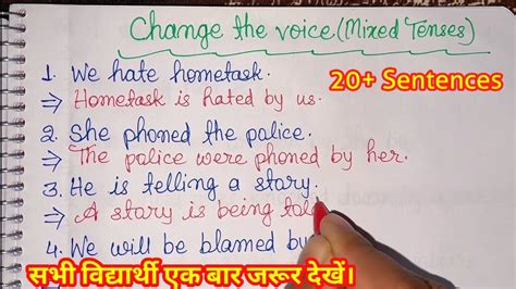 active to passive voice change exercise class 10