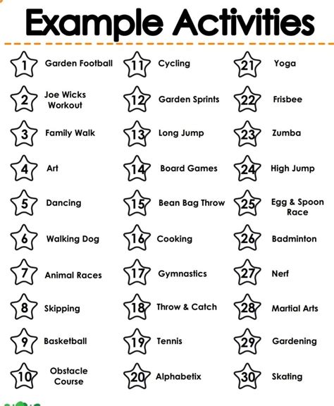 activity examples for students in school