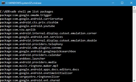 adb commands for android