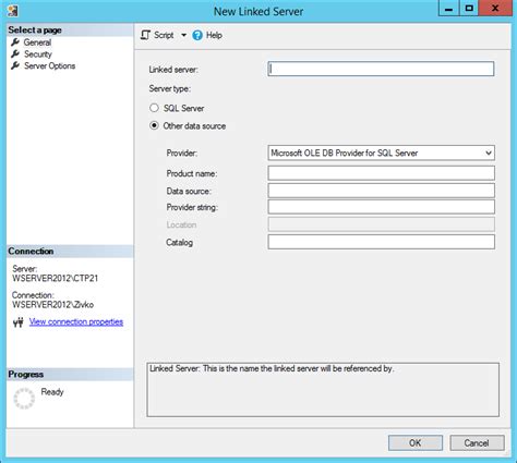 Add Catalog To Existing Linked Server