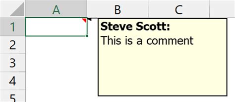 add comment to excel cell shortcut