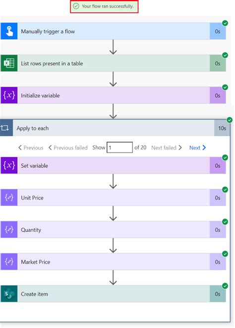 add excel data to a sharepoint list with power automate
