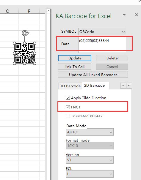 add in qr code excel 2007
