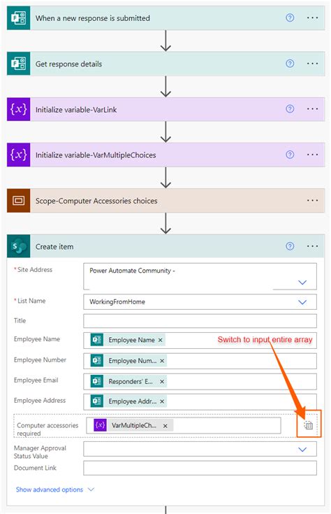 add microsoft form responses to sharepoint list