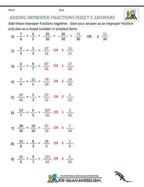 adding improper fractions