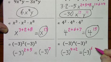 adding like terms with exponents