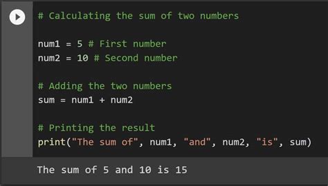 adding of 2 numbers in python