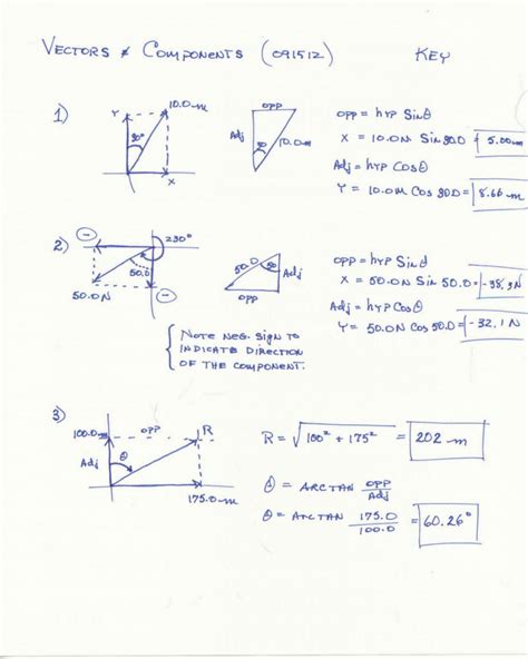 adding vectors practice problems with answers