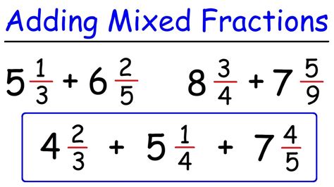 addition of improper fractions examples