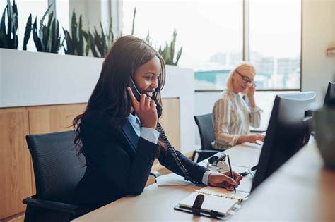 Administrative assistant working