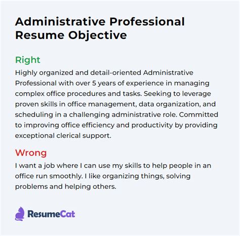 administrative objectives examples