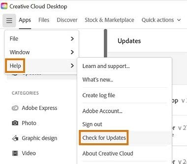 Adobe Creative Cloud Update Catalog