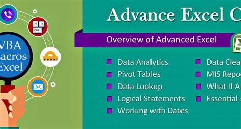 advance excel main topics