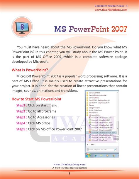 advanced features of ms powerpoint class 8 questions and answers