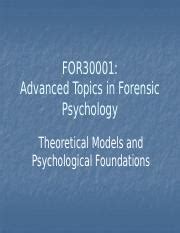 advanced topics in forensic psychology