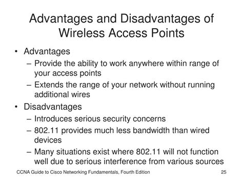 advantages and disadvantages of access point in networking