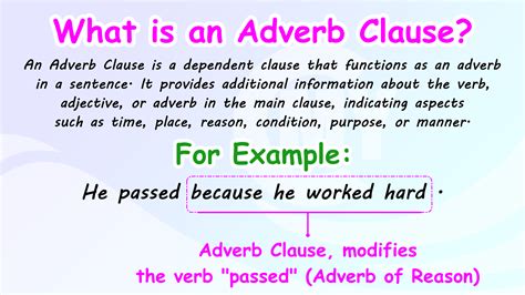 adverb clause examples with answers class 10