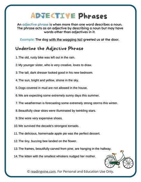 adverb phrases exercises with answers for class 7
