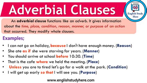 adverbial clause of reason examples with answers pdf