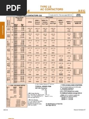 Aeg Contactor Catalogue