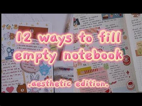 aesthetic ways to fill a notebook