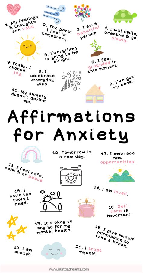 affirmations to help anxiety