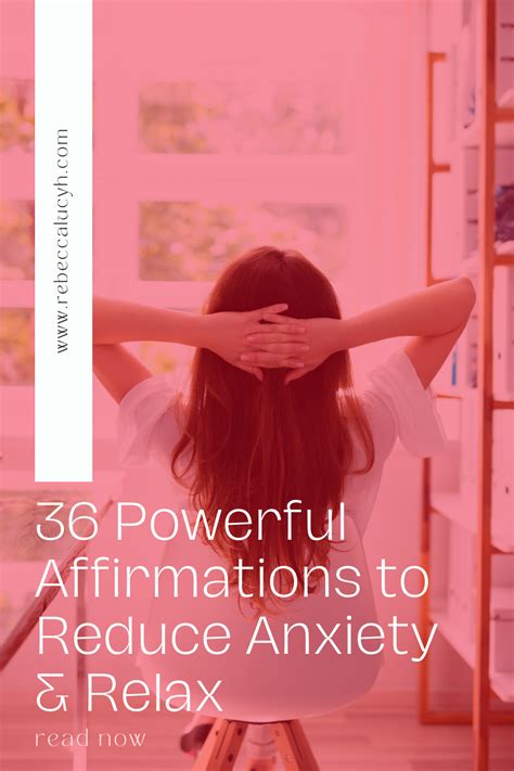 affirmations to reduce anxiety