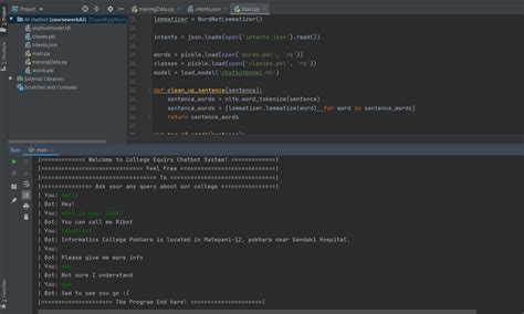 ai chatbot in python with source code