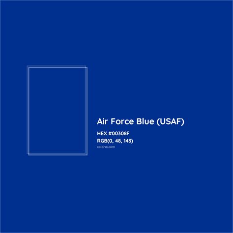 air force colors hex code