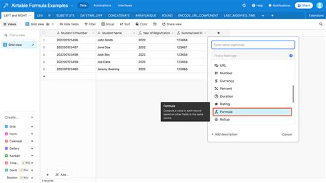 airtable formula examples