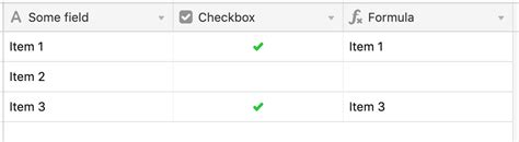 airtable formula if checkbox