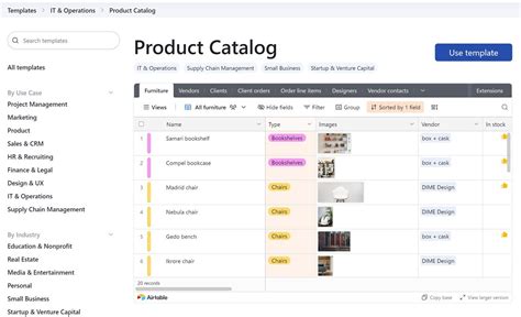 Airtable Product Catalog Template