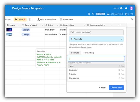 airtable text formulas