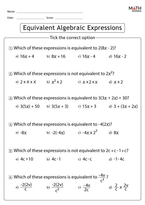 algebraic expressions class 7 questions with answers