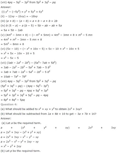 algebraic expressions exercise 12.2