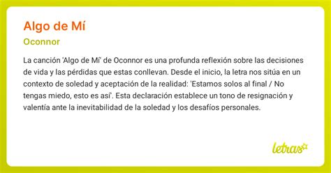 algo de mi meaning in english