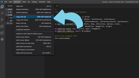 align code in visual studio code shortcut