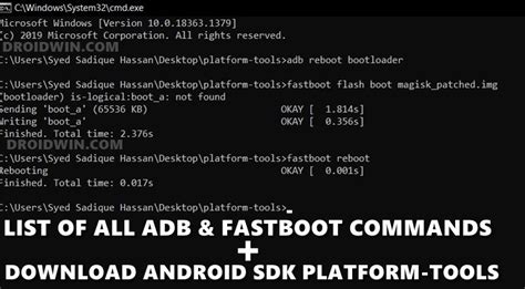 all adb and fastboot commands