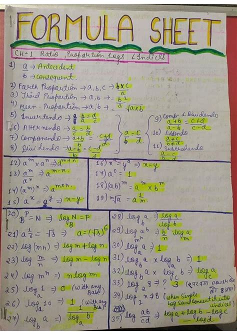 all formulas for aptitude
