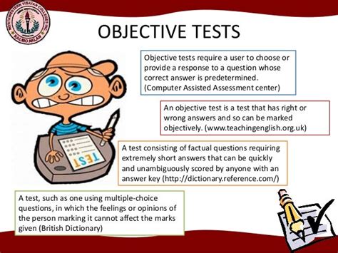all of the following are examples of objective test questions except