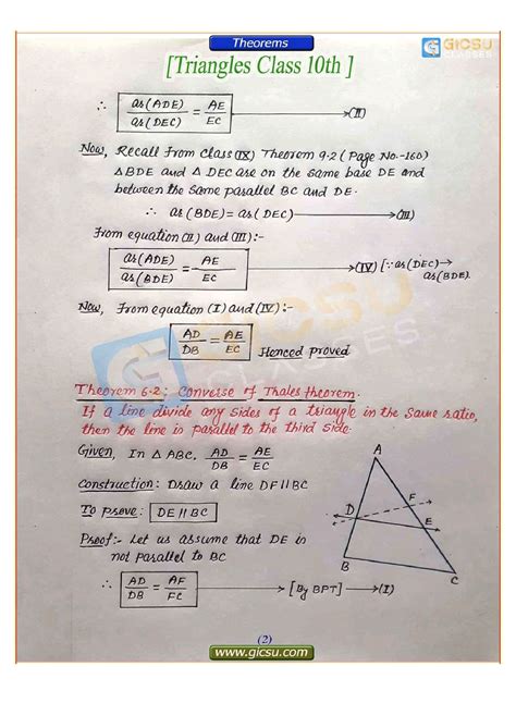 all theorems of class 10