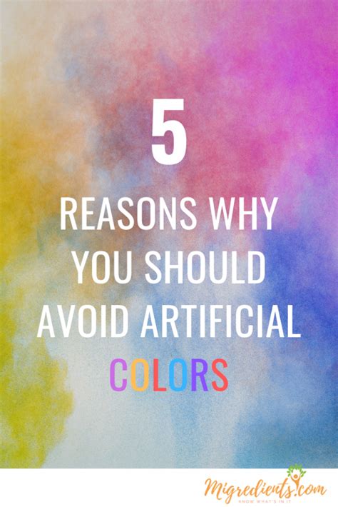 allergic to artificial colors