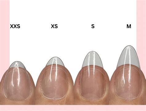 Almond Nail Length Chart