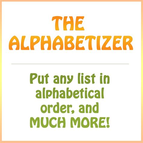 alphabetize list generator