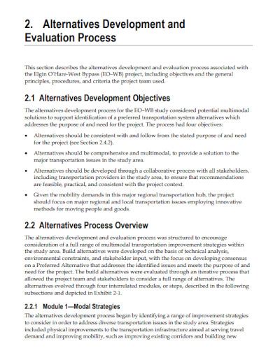 alternative development examples