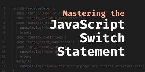alternative to switch statement javascript