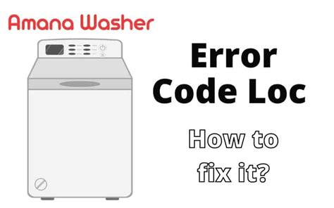 amana washer sd code