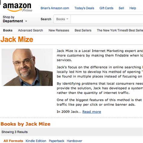 amazon author bio examples