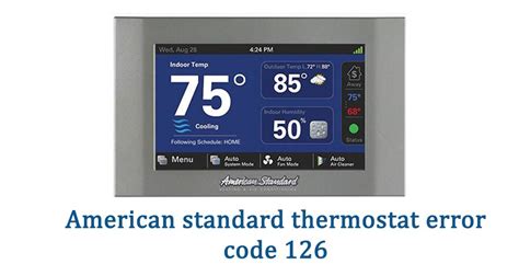 american standard error code 126.0